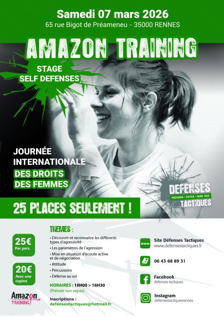 Pratique sportive de : STAGE AMAZON TRAINING journée internationale des luttes des droits des femmes