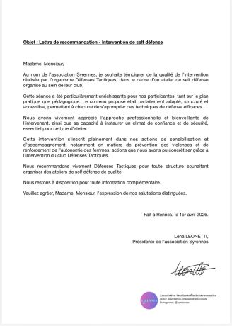 Pratique sportive de : Recommandation Syrennes