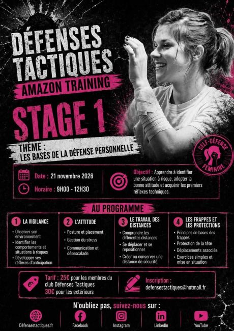 Pratique sportive de : STAGE 1 AMAZON TRAINING 