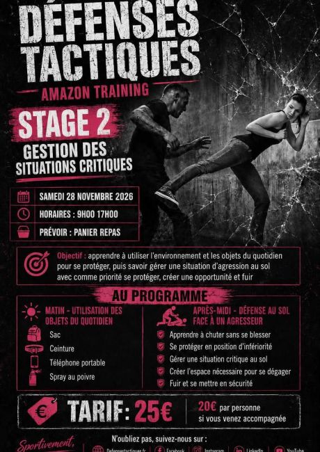 Pratique sportive de : STAGE 2 AMAZON TRAINING 